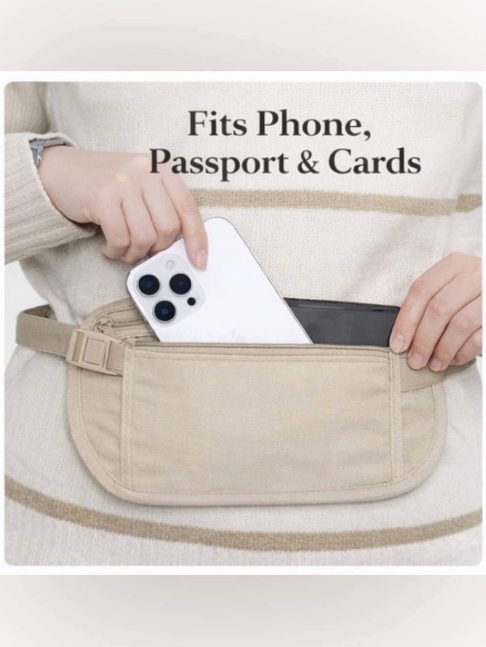 2 Pack hide your money Waist bag